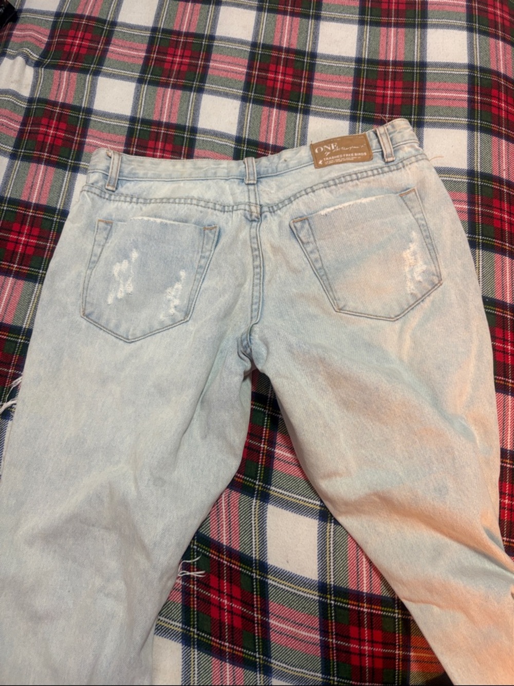 ONE TEASPOON Women's LighT WASH TRASHED FREE BIRDS - Picture 8 of 9